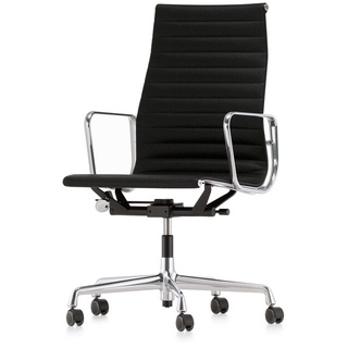 Vitra Bürodrehsessel Alu-Chair Stoff schwarz, Designer Charles & Ray Eames, 101-113x58.5x58-72 cm