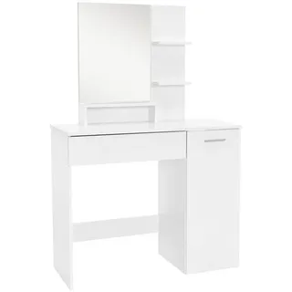 ML-Design Schminktisch mit Spiegel Schublade, 90x38x138 cm, Weiß, Make-up Tisch