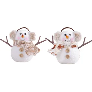 Stück Mini-schneemänner Mit Beleuchtung Zur Weihnachtsdekoration