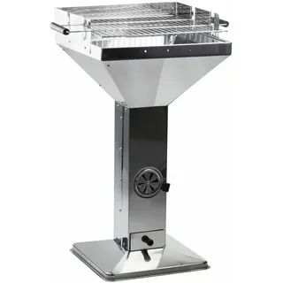 Säulengrill Trichtergrill Holzkohlegrill Grill Edelstahl Design 63x49x92 Cm