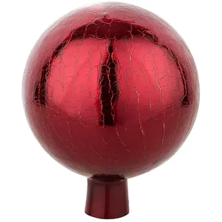 VERDOBA - Rosenkugel - Gartenkugel für den Garten - Dekokugeln Aussenbereich in vielen Farben - Dekokugel Garten Handarbeit - Dekokugeln für den Balkon & die Terrasse (rot, Kristall, 15 cm)
