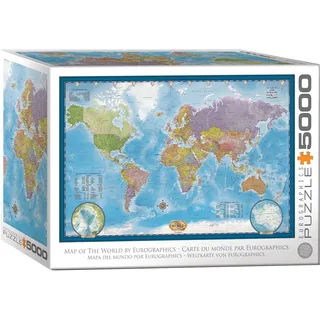 Puzzle 5000 Teile Puzzle World Map Weltkarte, Puzzleteile