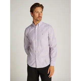 Tommy Hilfiger Langarmhemd FLEX POPLIN CLASSIC STP RF SHIRT mit Sreifenmuster rot L