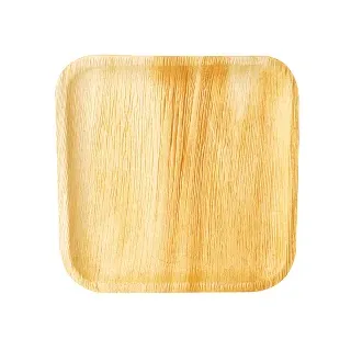 Papstar Palmblatt-Teller eckig 25,5 x 25,5 cm 25 St. Natur