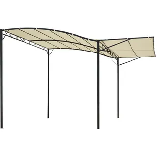 Outsunny Gartenpavillon 3 x 2,5 m Weiß/Schwarz