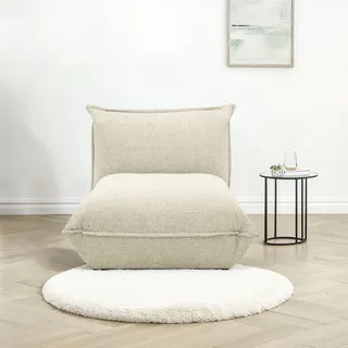DOMO collection Sessel Nantes Polyester 78 x 73 x 100 cm beige-petrol drehbar gepolstert