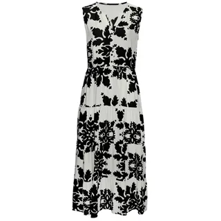 vivance by lascana Maxikleid Schwarz/Creme bedruckt 36