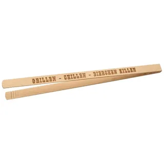 Spruchreif Grillzange Holz mit Spruch