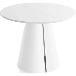 WFL GROUP Lamio Ø 120 bis 200 cm weiß