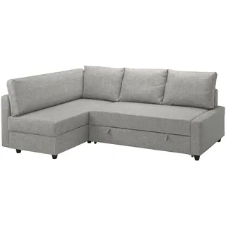 IKEA FRIHETEN / KLAGSHAMN Eckbettsofa mit Bettkasten Faringe hellgrau Faringe hellgrau