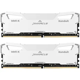 Timetec Pinnacle Konduit 16GB Kit(2x8GB) DDR4 XMP2.0 Overclocking 1,35 V Dual Rank kompatibel für AMD und Intel Desktop Gaming PC Speichermodul - Weiß (3200MHz 16GB Kit(2x8GB))