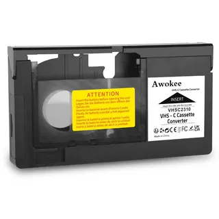 awokee VHS-C-Kassettenadapter, kompatibel mit VHS-C-SVHS-Camcordern, motorisierter VHS-Kassettenkonverter von JVC RCA Panasonic (Nicht kompatibel mit 8-mm-MiniDV/Hi8)