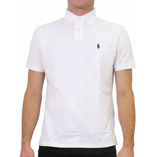 Ralph Lauren Custom Slim Fit Piquet Poloshirt weiß XL