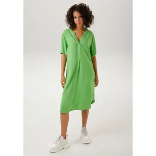 Blusenkleid ANISTON CASUAL Gr. 42, N-Gr, grün (apfelgrün) Damen Kleider Knielange in trendigen Farben - NEUE KOLLEKTION Bestseller