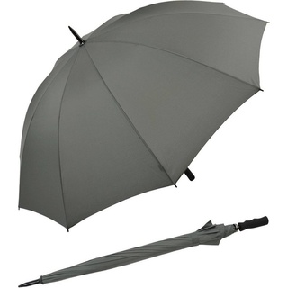 Impliva Langregenschirm Falcone® XXL 10-Streben Golfschirm Fiberglas, riesengroß, windsicher und leicht grau
