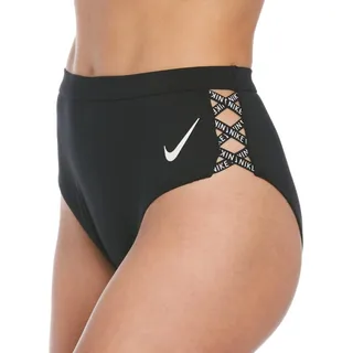 Nike Swim Sneakerkini High Waist Cheeky Bikini-Unterteil Damen schwarz Größe L 2022 Bademode