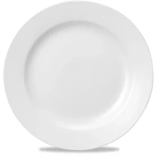 Churchill Super Vitrified Classic White Classic Platzteller 31,8 cm, 12 Stück, Weiß, Rund
