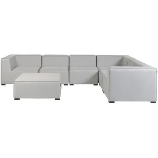 Beliani Arezzo Loungeset 7-tlg. hellgrau