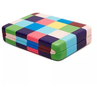 WestCraft Schmucketui tragbares kleines Schmuckkästchen Etui, Reise Schmuckaufbewahrung, Schmuckschatulle Reise Mini Jewelry Box für Ringe, Ohrringe, Halskette bunt