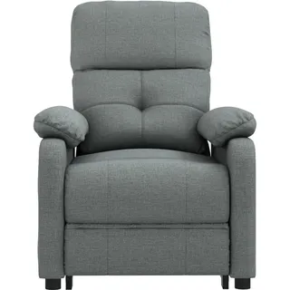 vidaXL Relaxsessel Elektrisch 90 x 100 x 90 cm Dunkelgrau mit Fernbedienung und Kissen
