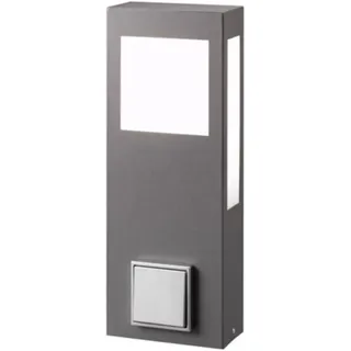 CMD Sockelleuchte Aluminium 40,0 cm inkl. Steckdose silber