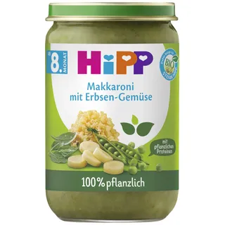 HiPP Bio Makkaroni mit Erbsen-Gemüse, 220g, 6er Pack (6x220g)
