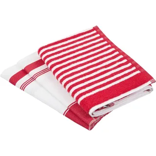Ross 3er Küchenhandtuch Set 1960+918 2x Geschirrtuch 50x70 cm + 1x Küchen-Frottiertuch (Streifen) und 2 Geschirrtücher (Gartenkräuter)