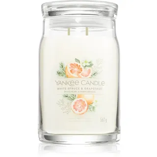 Yankee Candle White Spruce & Grapefruit große Kerze 567 g weiß
