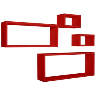 modularredo Wandregal 75 x 30 cm Rot