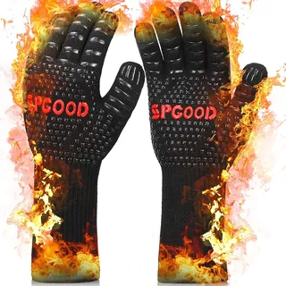 Grillhandschuhe Hitzebeständig Grillhandschuh 800 Grad Feuerfeste Handschuhe Koc