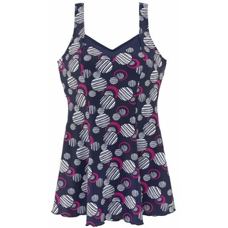 LASCANA Badekleid Damen marine-bedruckt Gr.40 Cup D