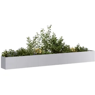 vidaXL Pflanzgefäß 360 x 40 x 40 cm Silber