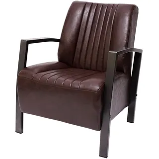 Mendler Sessel HWC-H10 Kunstleder 68 x 84 x 72 cm Braun