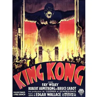 Wee Blue Coo Film King Kong Horror Monster Art Print Poster Wall Decor Kunstdruck Poster Wand-Dekor-12X16 Zoll