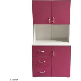 Hti-Living Kinderkleiderschrank HTI-Living 80 x 180 x 40 cm MDF pink-weiß