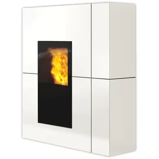 Edilkamin wasserführender Pelletofen | BLADE H 19 EVO | 19,2 kW | Stahl Weiß