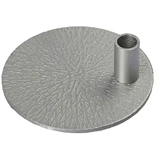 Kerzenleuchter für ganz dünne Kerzen Ø 13 mm auf Sternplatte mit Kerzentülle in Silber
