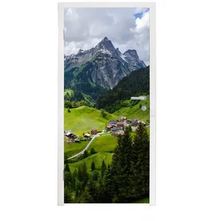 MuchoWow Türtapete Berge in Österreich, Matt, bedruckt, (1 St), Türfolie Selbstklebend, Türtapete, Türdeko Poster, 95x235 cm bunt 95 m x 235 m