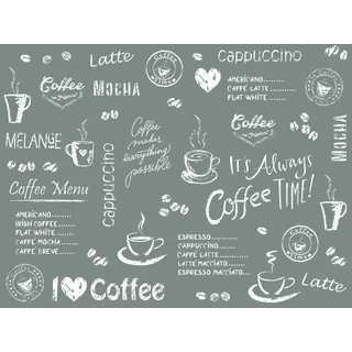Mank Tischset aus Airlaid, Coffee Time in Anthrazit, 40 x 30 cm, 100 Stück - Platzdeckchen
