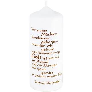 Fritz Cox Stumpenkerze Spruchkerze 'Von guten Mächten' Dietich Bonhoeffer