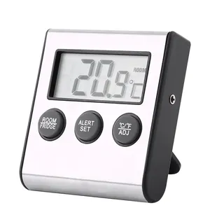 Digitales Kühlschrank Thermometer, LCD Anzeige mit Hochtemperaturspeicher und Alarmfunktion für precise Temperaturkontrolle in Kühl- und Gefrierschränken, ideal