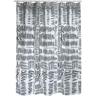 Spirella Duschvorhang Connection 180 x 200 cm schwarz/weiß
