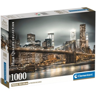 Clementoni® Puzzle High Quality Collection Compact, New York Skyline, 1000 Puzzleteile, Made in Europe; FSC® - schützt Wald - weltweit bunt