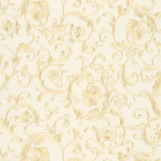 Bricoflor Ornament Tapete in Creme Gold Nostalgie Tapete im Barock Stil Elegante Landhaus Tapete aus Vlies Ideal für Badezimmer und Schlafzimmer