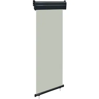 vidaXL Balkon-Seitenmarkise 60 x 250 cm Grau Polyester