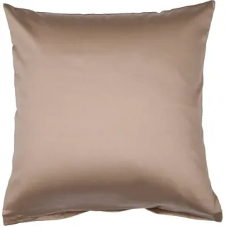 JANINE Kissenbezug Mako Satin 80 x 80 cm Taupe
