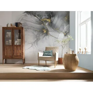 KOMAR Fototapete Vlies Ink Gold Flow 300 x 280 cm
