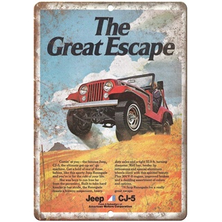 The Great Escape Jeep Blechschild Bar Retro Wanddekoration Poster Home Club Taverne Wand Tür Malerei Ornament