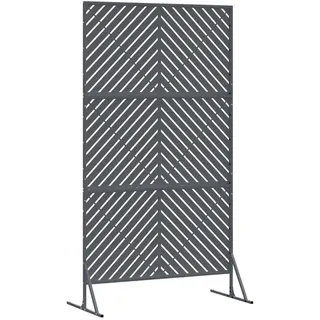 vidaXL Sichtschutz 100 x 50 x 180 cm Anthrazit Stahl