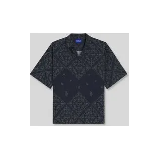 Relaxed Fit Freizeithemd aus reiner Baumwolle, Dunkelblau, XL